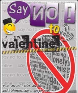 Gambar DP BBM Say No To Valentine Atau Menolak Valentine
