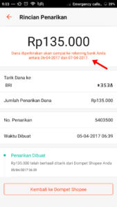 pengembalian dana shopee
